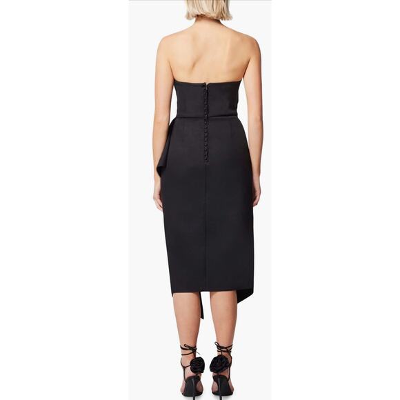 Elliatt Black Strapless Reception Cascade Ruffle Strapless  Dress – Size M - Picture 3 of 8